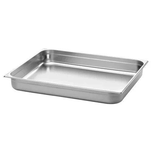 Genware 2/1 Gastronorm Stainless Steel Pan, 65mm Deep — photograph 1
