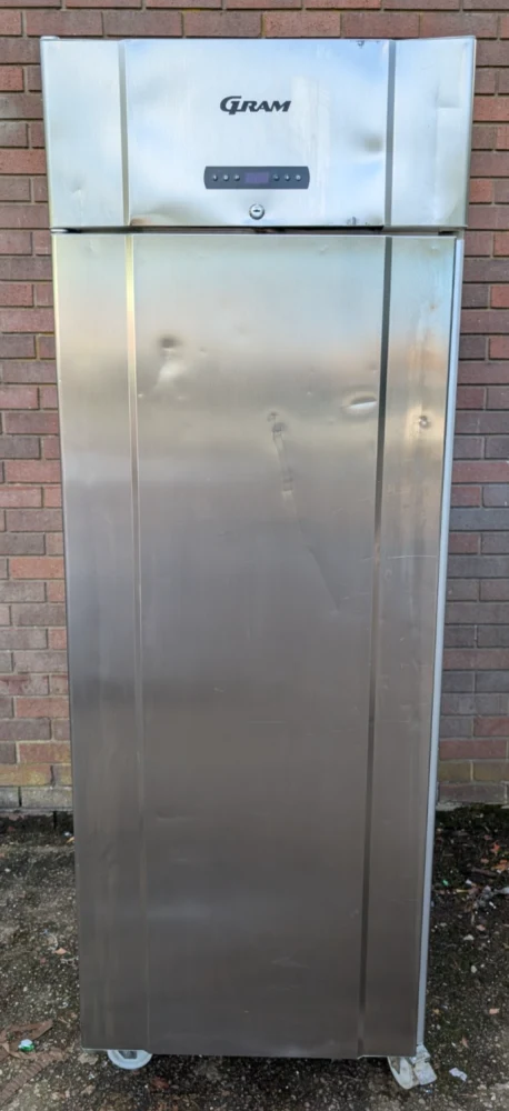 GRAM K610 Stainless Steel Upright Refrigerator, 583 L Gross
