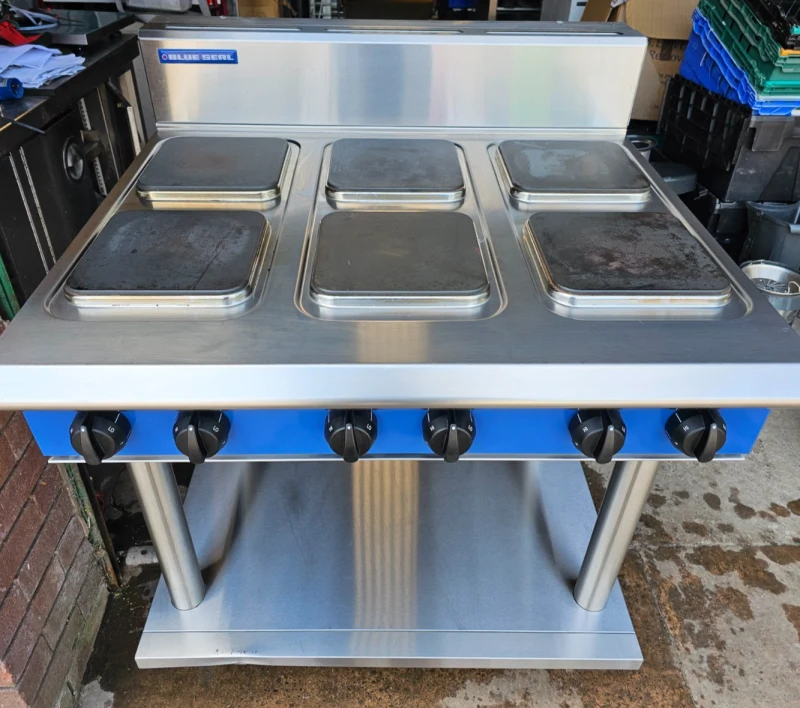 Blue Seal E516S-LS Six-Plate Electric Cooktop on Stand, 15.6kW