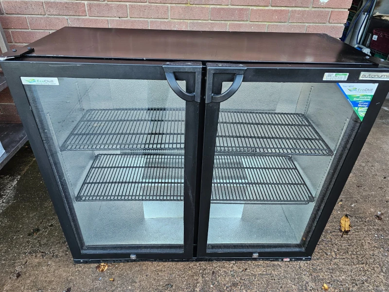 AUTONUMIS BOTTLE COOLER 2 DOOR ECO CHILL YOM 2023 GOOD WORKING SEE PHOTOS £275+V