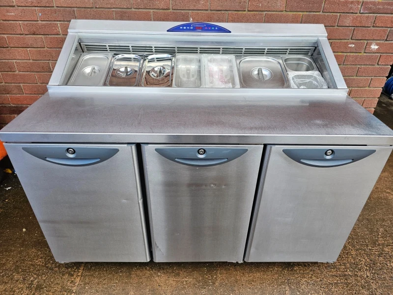 WILLIAMS ONYX PREP FRIDGE 3 DOOR CPC3-SS YOM 2024 GOOD CONDITION ONLY £1495+VAT