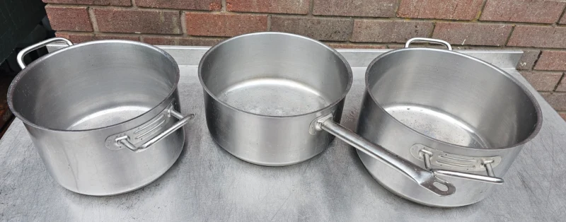 Vogue Stainless Steel Induction-Compatible Stew Pans & Saucepan Set